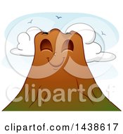Pleasant And Calm Volcano Mascot