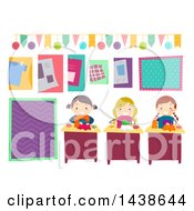 Poster, Art Print Of Group Of Girls Making Party Supplies