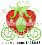 Clipart Of A Strawberry Carriage Royalty Free Vector Illustration by BNP Design Studio