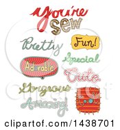 Poster, Art Print Of Sewing Related Text Designs