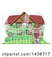 Poster, Art Print Of Cute Cottage With Vines
