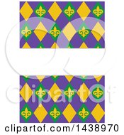 Poster, Art Print Of Purple Yellow And Green Mardi Gras Background With Text Space