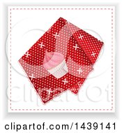 Poster, Art Print Of Red Polka Dot Handkerchief With A Cupcake