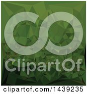 Poster, Art Print Of Low Poly Abstract Geometric Background In Chlorophyll Green