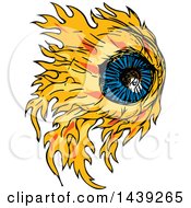 Poster, Art Print Of Sketched Fire Eyeball