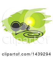 Clipart Of A Go Green Or Landscaping Design Royalty Free Vector Illustration