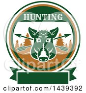Poster, Art Print Of Boar Hunting Design