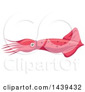 Poster, Art Print Of Pink Squid
