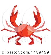 Clipart Of A Crab Royalty Free Vector Illustration