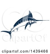 Poster, Art Print Of Navy Blue Marlin Fish