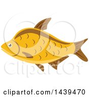 Clipart Of A Carp Fish Royalty Free Vector Illustration