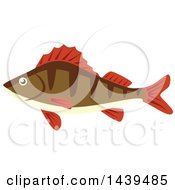 Clipart Of A Perch Fish Royalty Free Vector Illustration