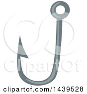 Clipart Of A Fishing Hook Royalty Free Vector Illustration