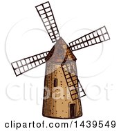 Poster, Art Print Of Sketched Old Windmill