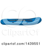 Clipart Of A Blue Raft Boat Royalty Free Vector Illustration