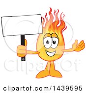 Comet School Mascot Character Holding A Blank Sign