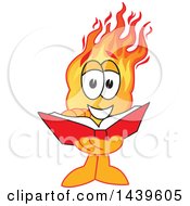 Clipart Of A Comet School Mascot Character Reading A Book Royalty Free Vector Illustration