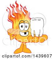 Clipart Of A Comet School Mascot Character Holding A Knocked Out Tooth Royalty Free Vector Illustration by Mascot Junction