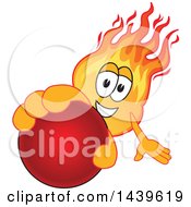 Clipart Of A Comet School Mascot Character Holding Out A Field Hockey Ball Royalty Free Vector Illustration