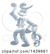 Poster, Art Print Of 3d Music Note Man Mascot Dancing