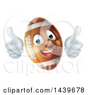 Poster, Art Print Of Happy American Football Character Mascot Giving Two Thumbs Up