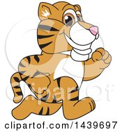Poster, Art Print Of Tiger Cub School Mascot Character Running