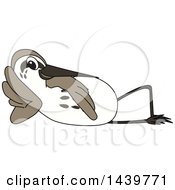 Sandpiper Bird School Mascot Character Relaxing