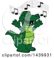 Poster, Art Print Of Gator School Mascot Character Singing