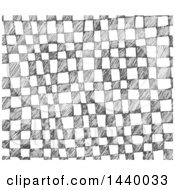 Poster, Art Print Of Sketched Checkered Background