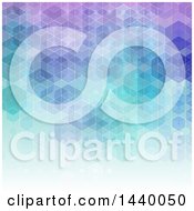 Clipart Of A Gradient Purple And Blue Geometric Background Royalty Free Vector Illustration by KJ Pargeter