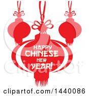 Happy Chinese New Year Design With Lanterns