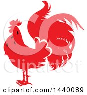 Poster, Art Print Of Silhouetted Red Rooster