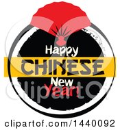 Happy Chinese New Year Design With A Hand Fan