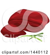 Clipart Of Red Meat Royalty Free Vector Illustration by Vector Tradition SM
