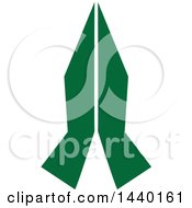 Clipart Of A Pair Of Green Prayer Or Namaste Hands Royalty Free Vector Illustration by ColorMagic