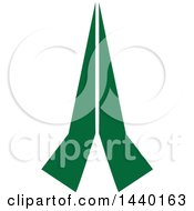 Clipart Of A Pair Of Green Prayer Or Namaste Hands Royalty Free Vector Illustration