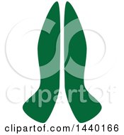 Clipart Of A Pair Of Green Prayer Or Namaste Hands Royalty Free Vector Illustration