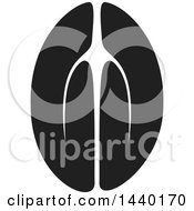 Clipart Of A Black And White Pair Of Prayer Or Namaste Hands Royalty Free Vector Illustration