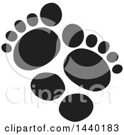 Poster, Art Print Of Black And White Pair Of Footprints
