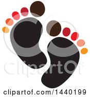 Poster, Art Print Of Colorful Pair Of Footprints