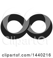 Clipart Of A Black And White Infinity Symbol Royalty Free Vector Illustration