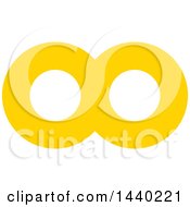 Clipart Of A Yellow Infinity Symbol Royalty Free Vector Illustration