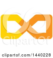 Clipart Of A Yellow And Orange Infinity Symbol Royalty Free Vector Illustration