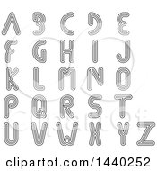 Clipart Of Black And White Alphabet Letters Royalty Free Vector Illustration by ColorMagic
