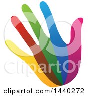 Hand With Colorful Stripes