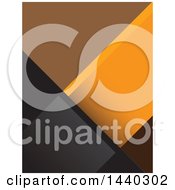 Clipart Of A Abstract Geometric Background In Black Gray Brown And Orange Royalty Free Vector Illustration