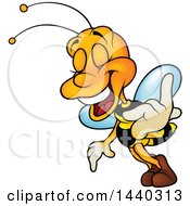 Poster, Art Print Of Cartoon Bee Laughing