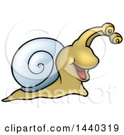Clipart Of A Cartoon Snail Royalty Free Vector Illustration by dero