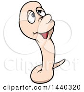 Clipart Of A Cartoon Worm Royalty Free Vector Illustration by dero