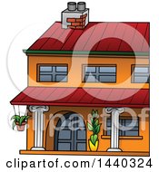 Poster, Art Print Of Cartoon Building Or House